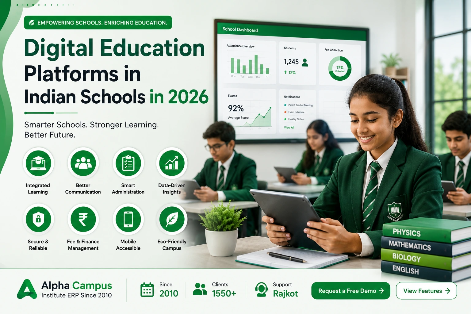 Digital Education Platforms in Indian Schools in 2026 — Alpha Campus blog