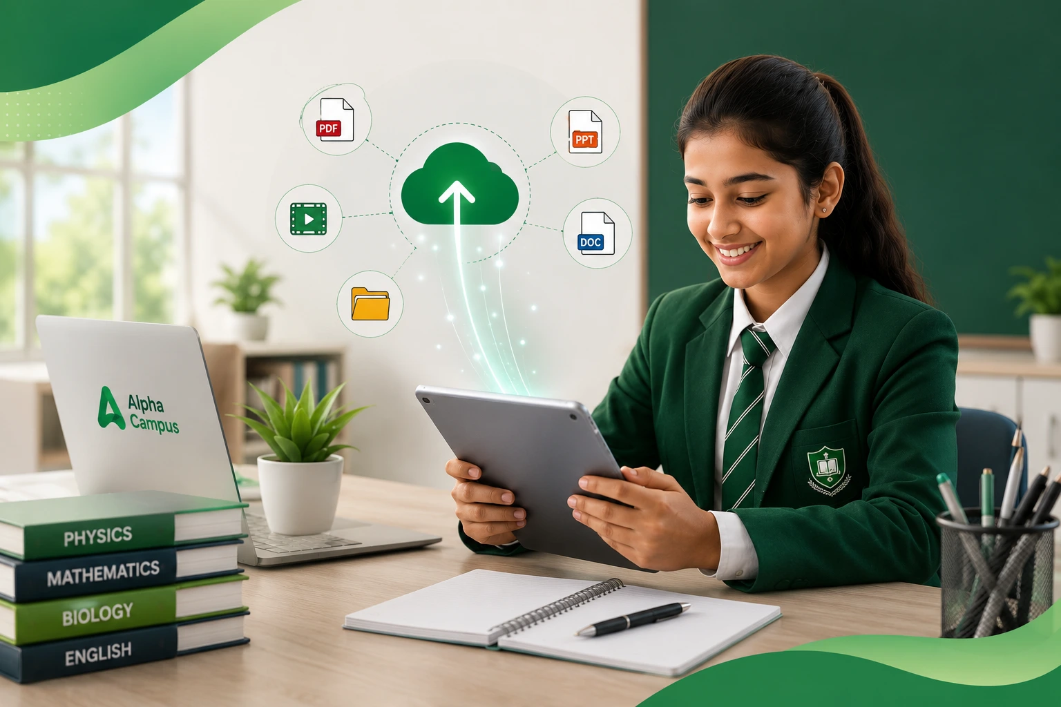 Enhancing Learning: The Benefits of Material Upload Option in Alpha Campus Online ERP’s School Management ERP — Alpha Campus blog
