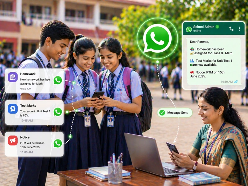 WhatsApp messaging integration for schools — Alpha Campus Online ERP