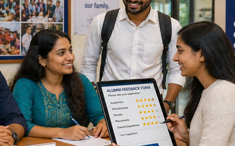 Alumni and student feedback — Alpha Campus school ERP