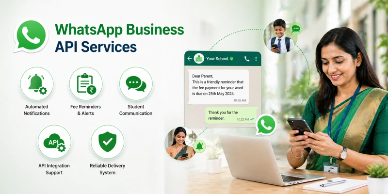 WhatsApp Business API Services - Automated institute communication